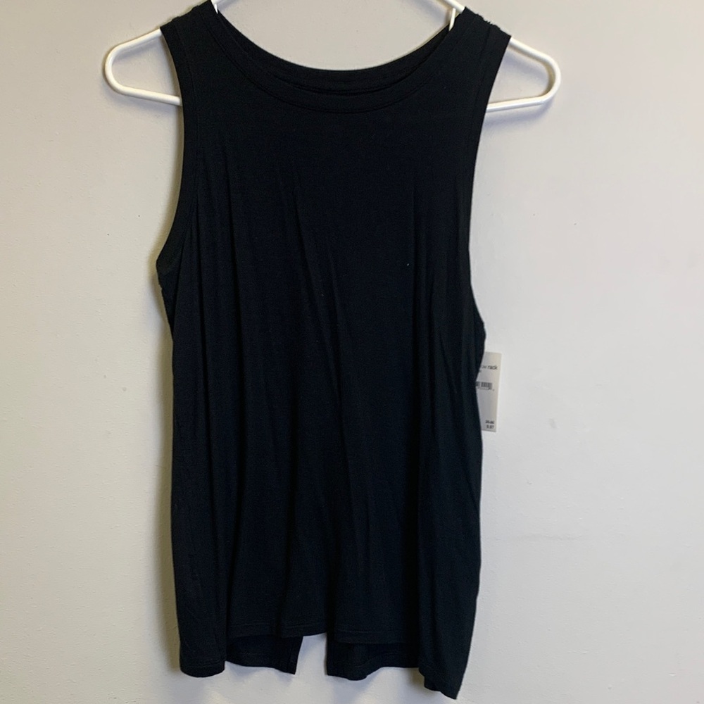 Halogen Sleeveless Black Tank Top